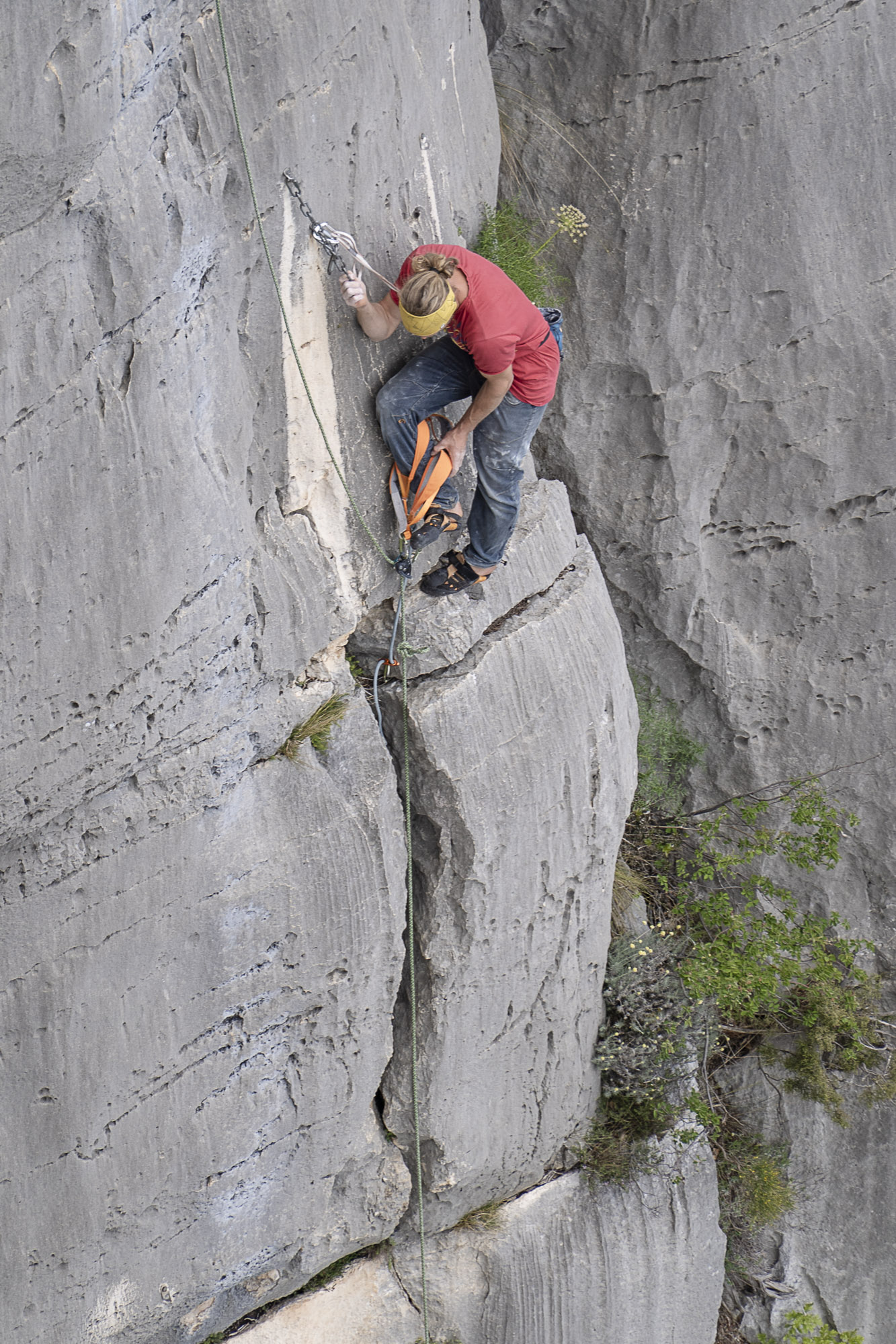 Mich Kemeter free solo in Solanuts - Verdon