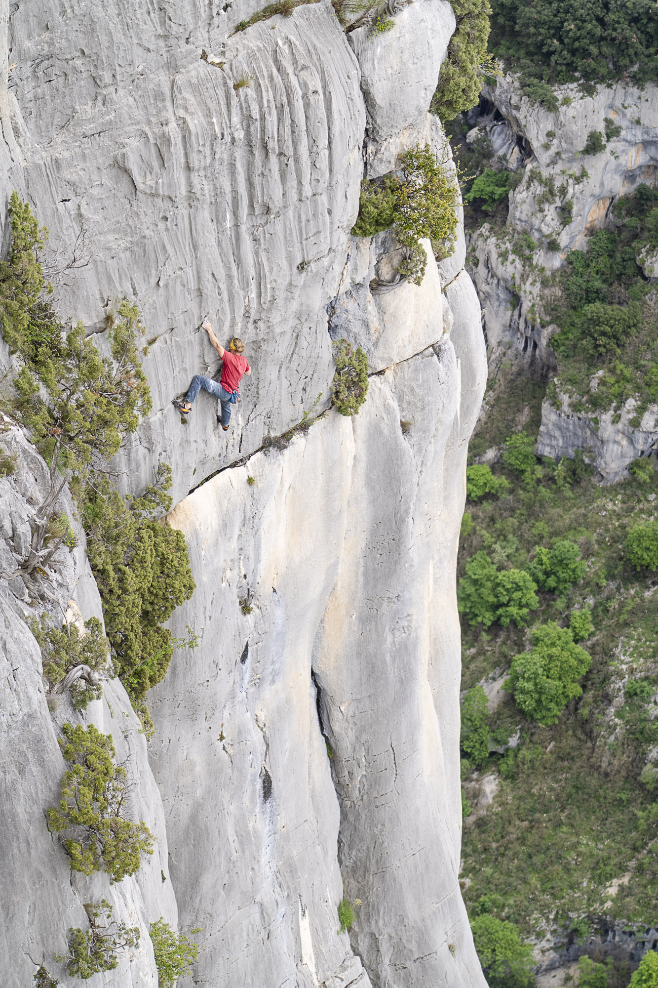 Mich Kemeter free solo in Solanuts - Verdon