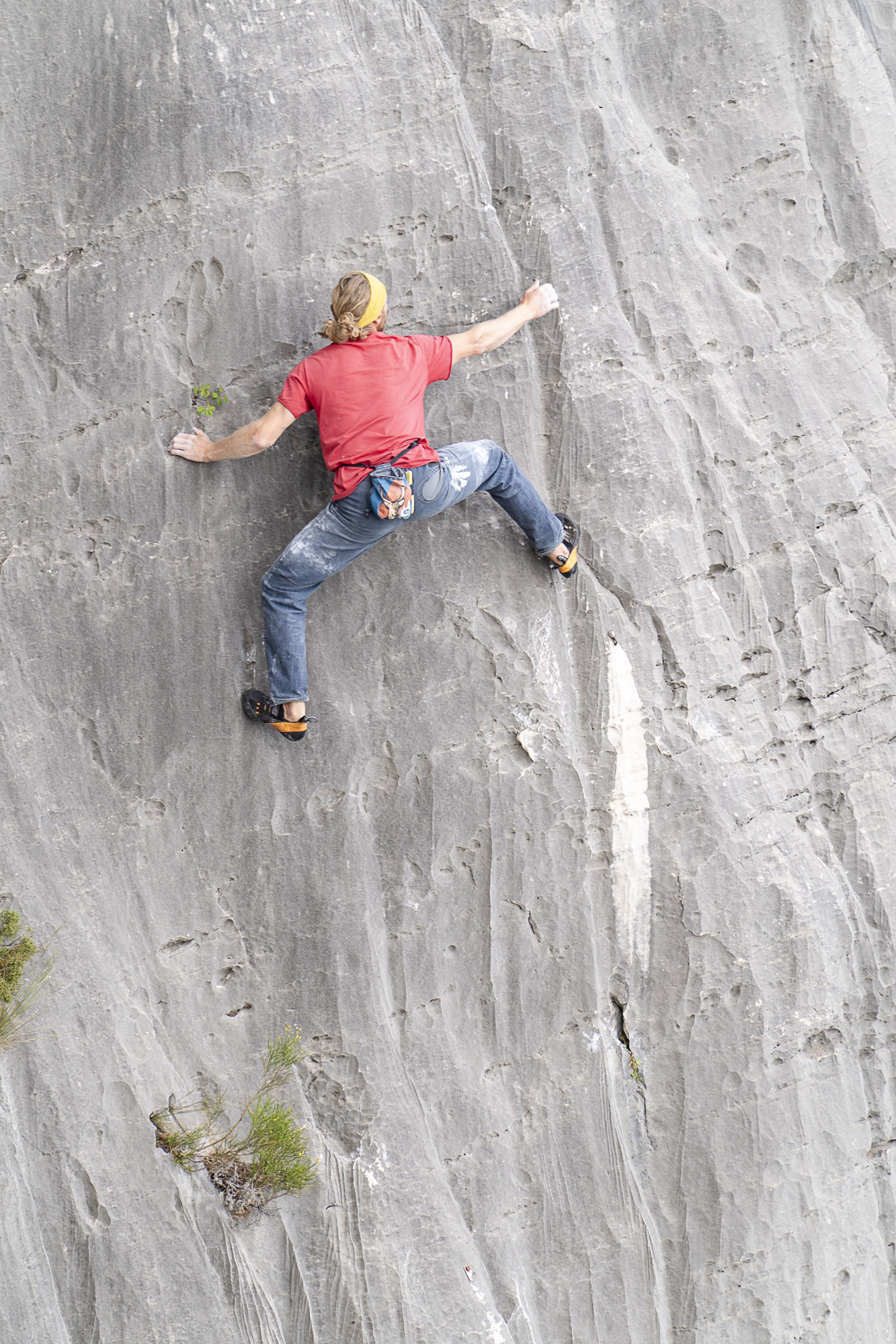 Mich Kemeter free solo in Solanuts - Verdon