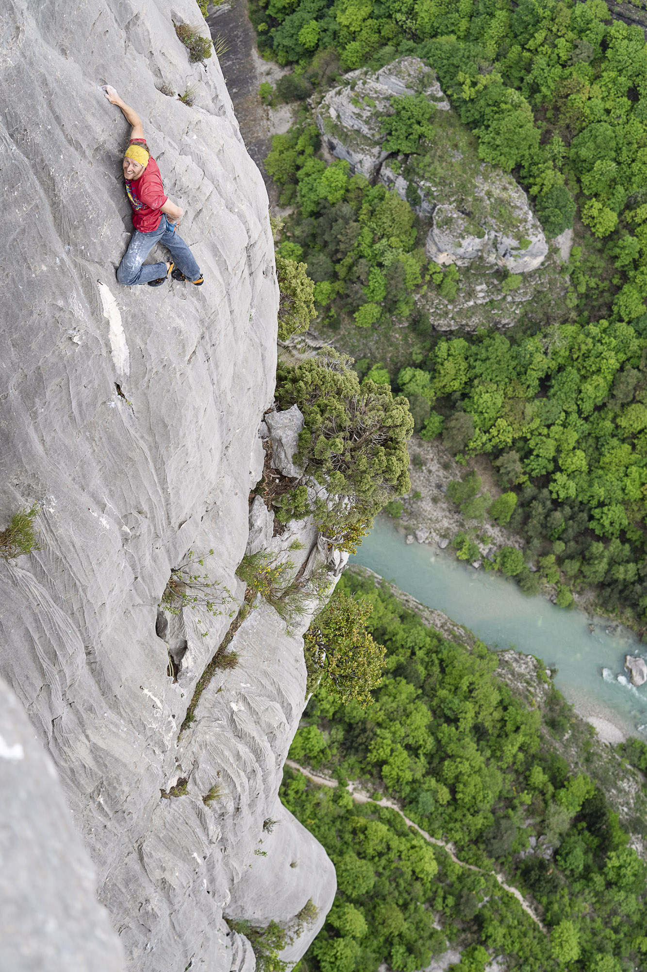 Mich Kemeter free solo in Solanuts - Verdon