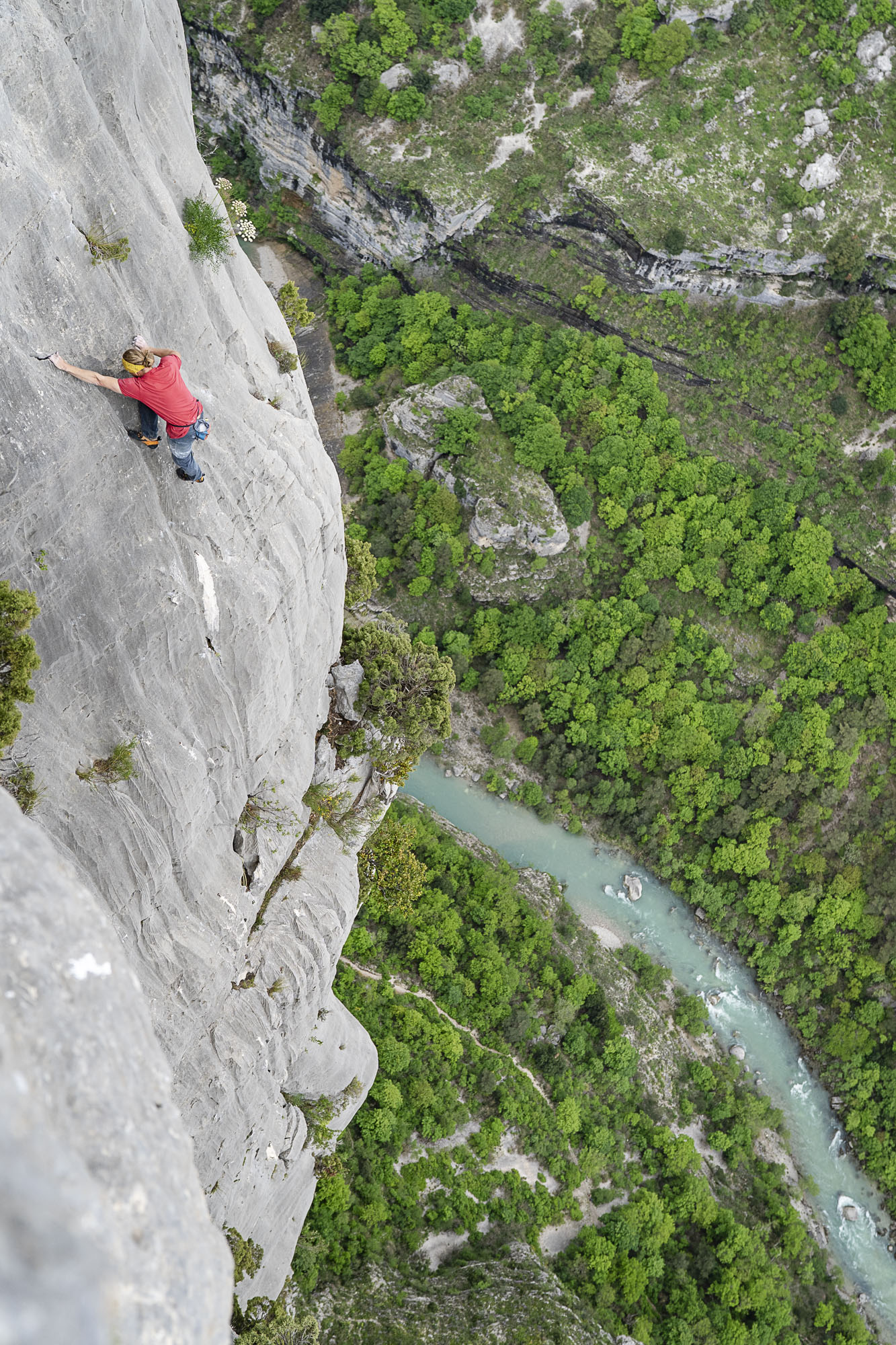 Mich Kemeter free solo in Solanuts - Verdon